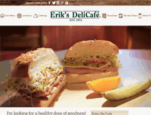 Tablet Screenshot of eriksdelicafe.com